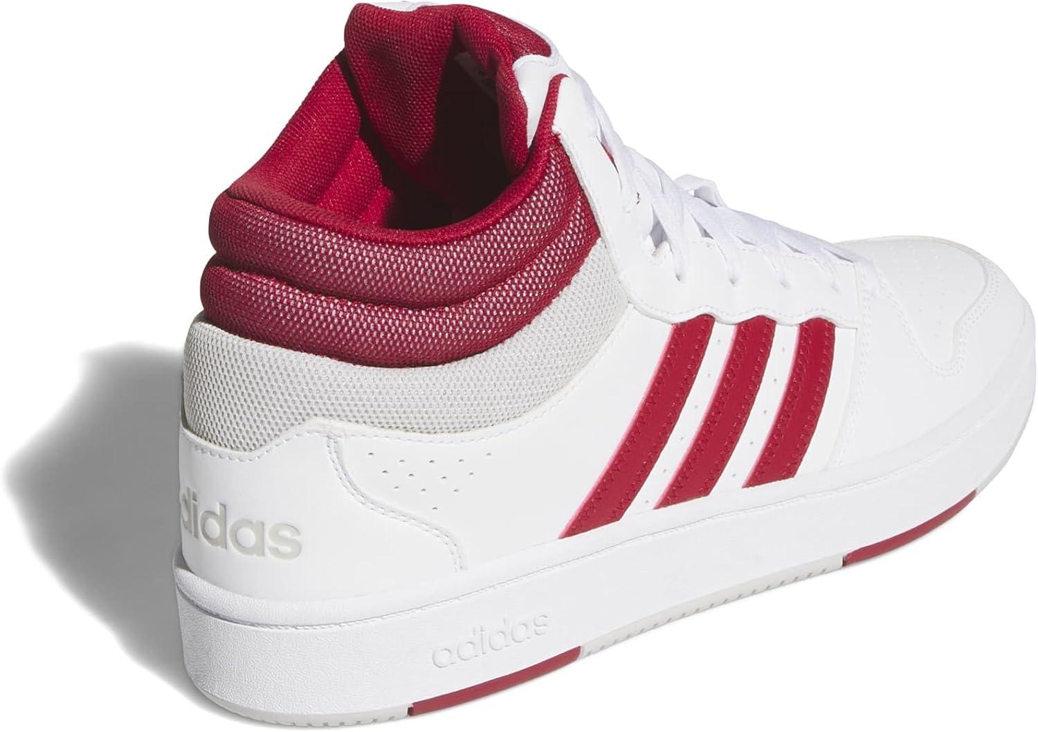 image:imageadidas Unisex Adult Hoops Classic Mid TopWhiteTeam Victory RedGrey