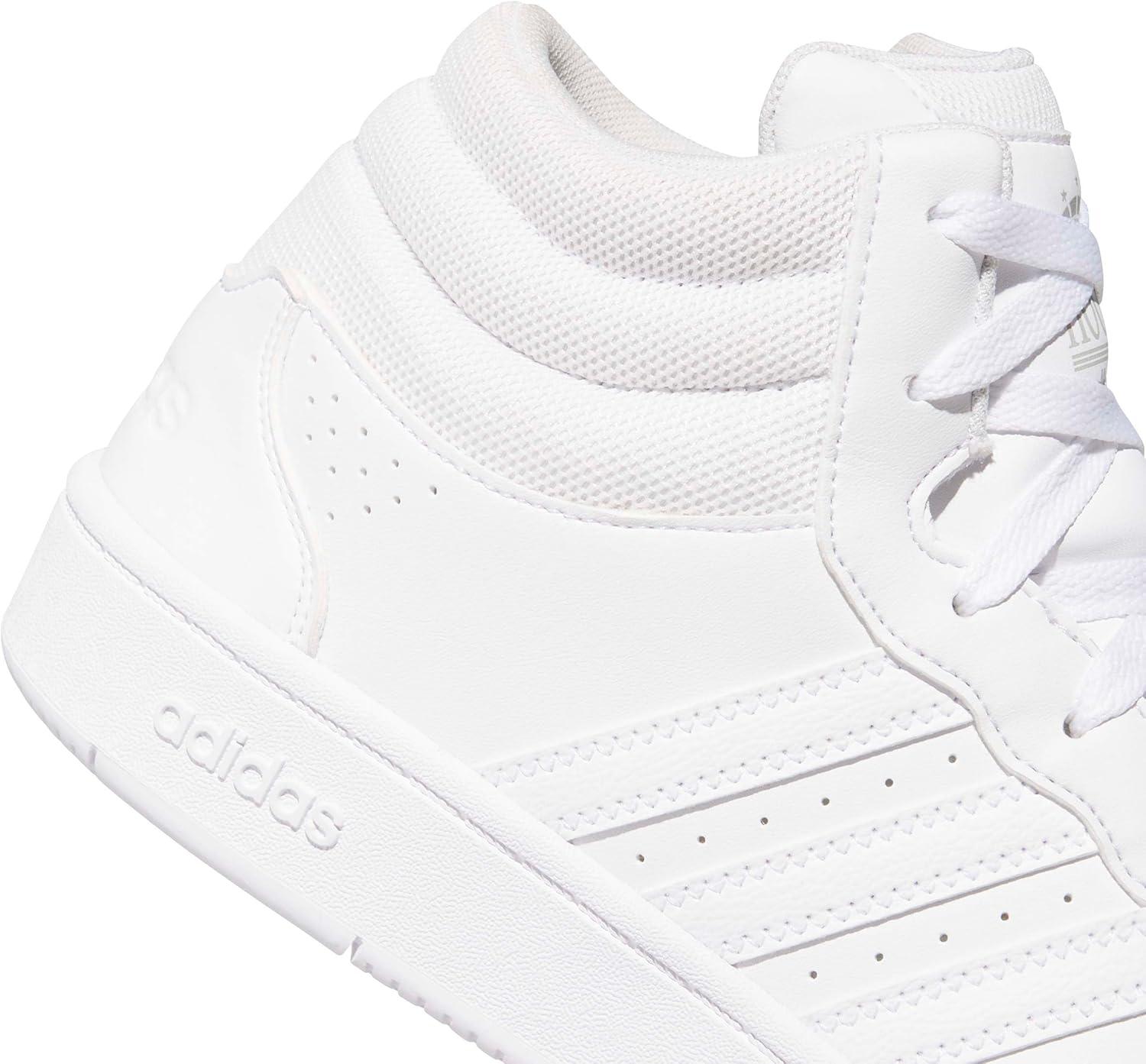image:imageadidas Unisex Adult Hoops Classic Mid TopWhiteWhiteGrey
