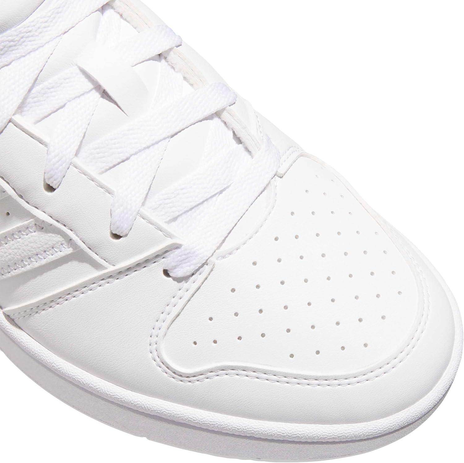 image:imageadidas Unisex Adult Hoops Classic Mid TopWhiteWhiteGrey