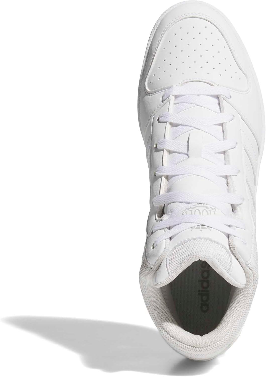 image:imageadidas Unisex Adult Hoops Classic Mid TopWhiteWhiteGrey