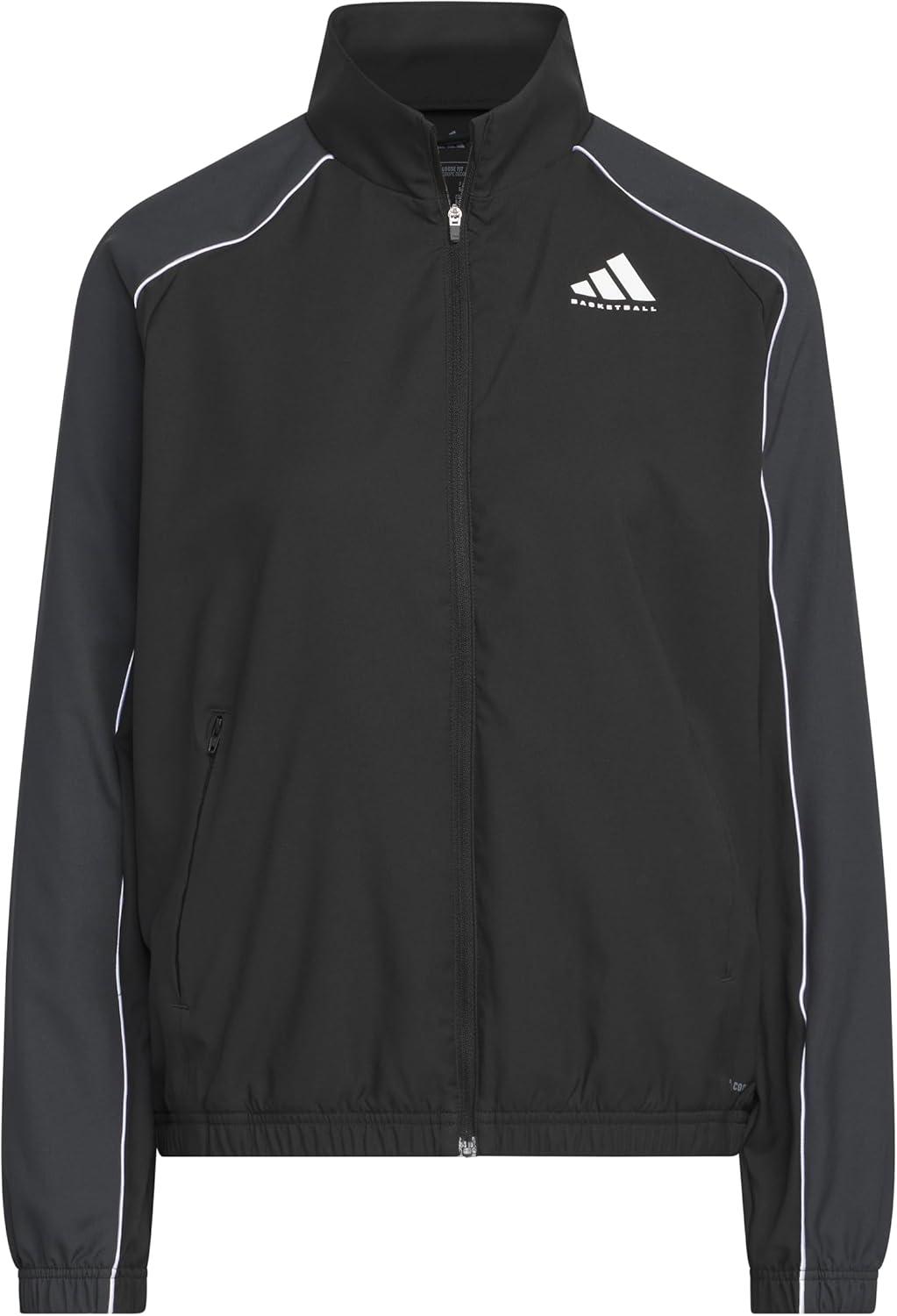 image:imageadidas Womens Crazylite Woven Basketball JacketBlackCarbon