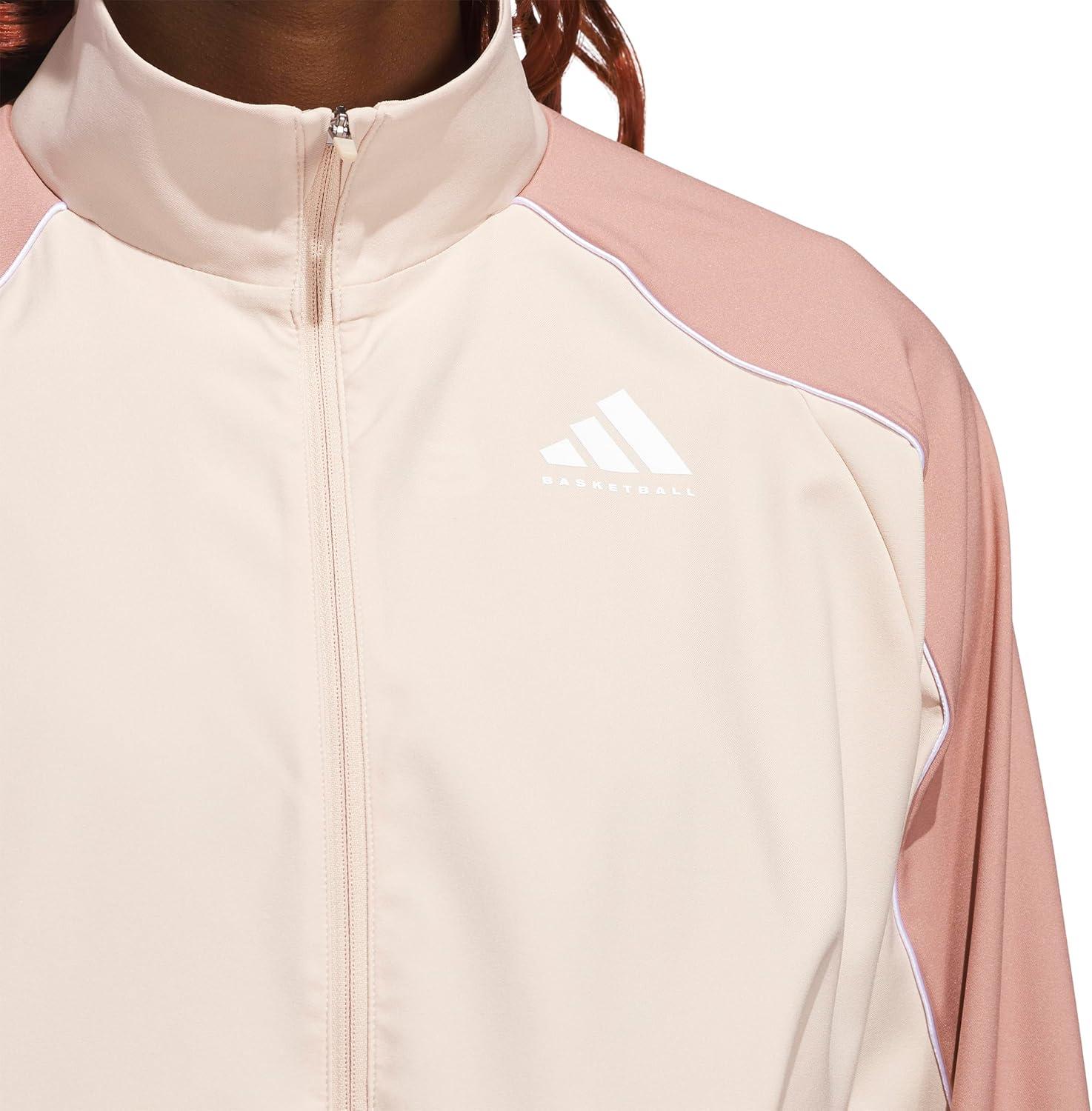 image:imageadidas Womens Crazylite Woven Basketball JacketHalo BlushWarm Clay