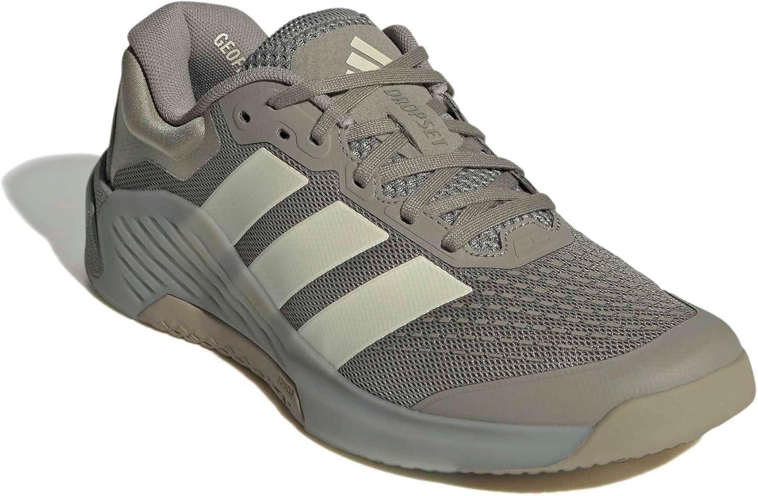 image:imageadidas Womens Dropset 4 Training ShoesSilver PebbleIce Gold MetallicWonder Cargo