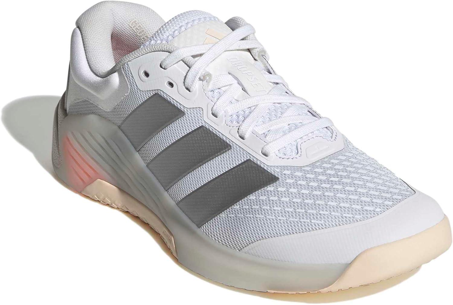 image:imageadidas Womens Dropset 4 Training ShoesWhiteSilver Metallic