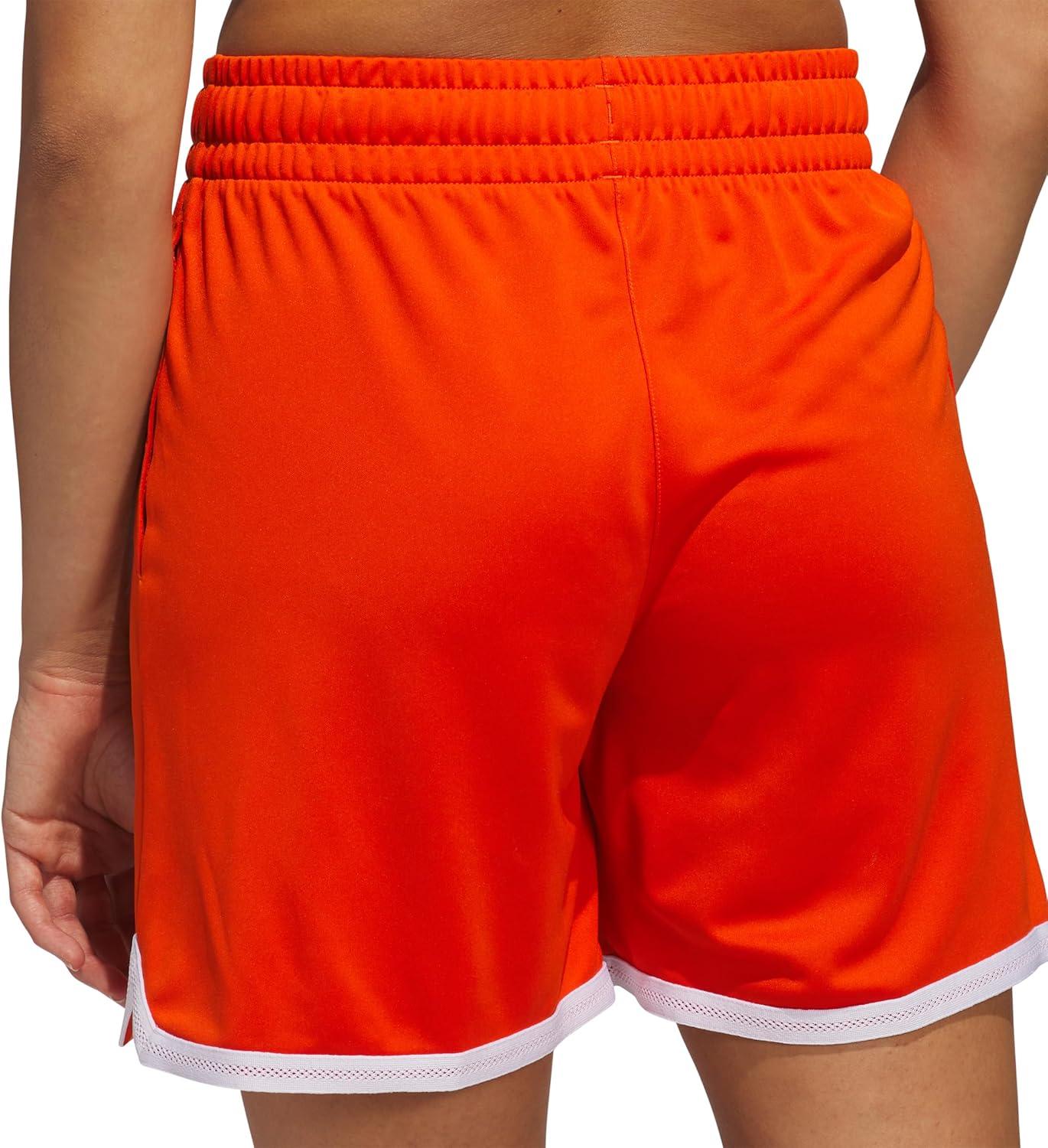 image:imageadidas Womens Select Mesh Basketball ShortsCollegiate OrangeWhite