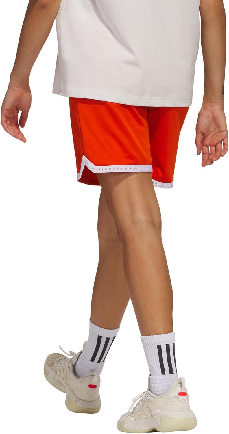 image:imageadidas Womens Select Mesh Basketball ShortsCollegiate OrangeWhite