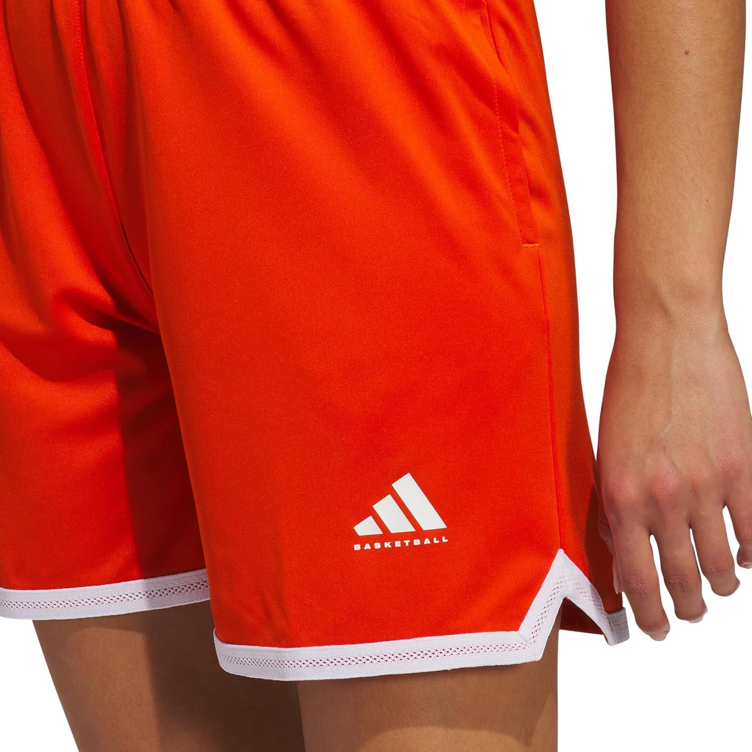 image:imageadidas Womens Select Mesh Basketball ShortsCollegiate OrangeWhite