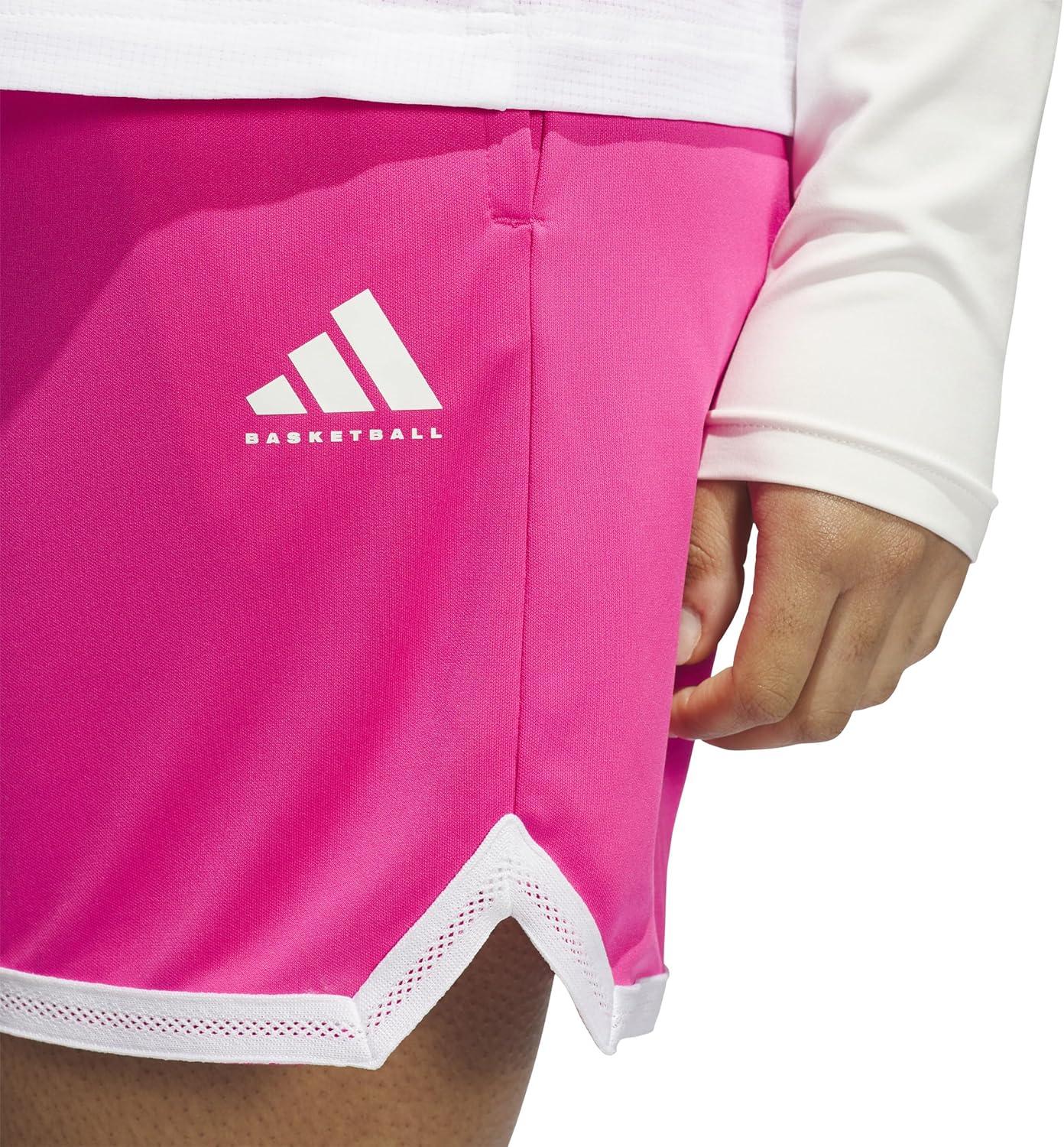 image:imageadidas Womens Select Mesh Basketball ShortsShock PinkWhite