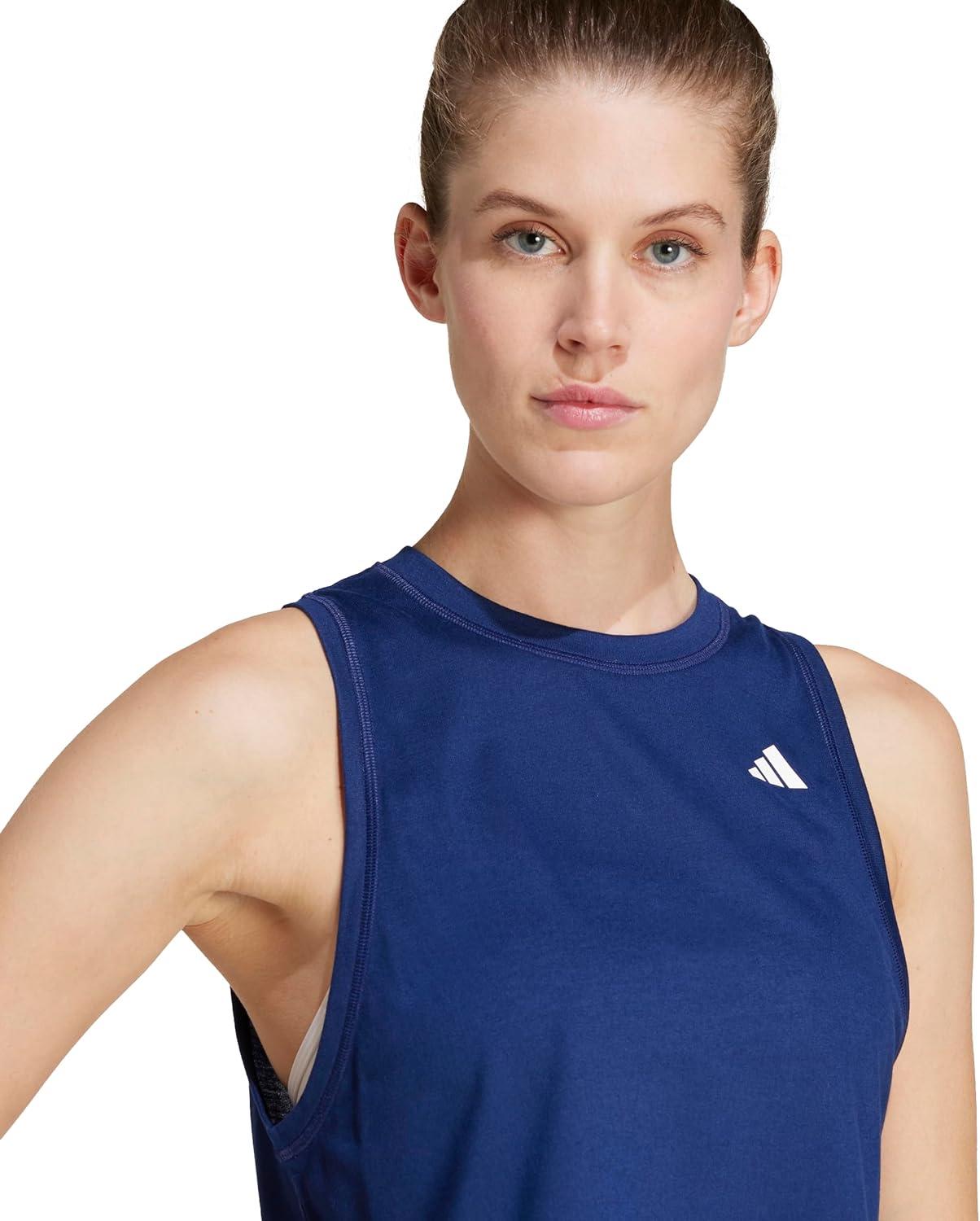 image:imageadidas Womens Train Essentials Boxy Tank TopDark Blue