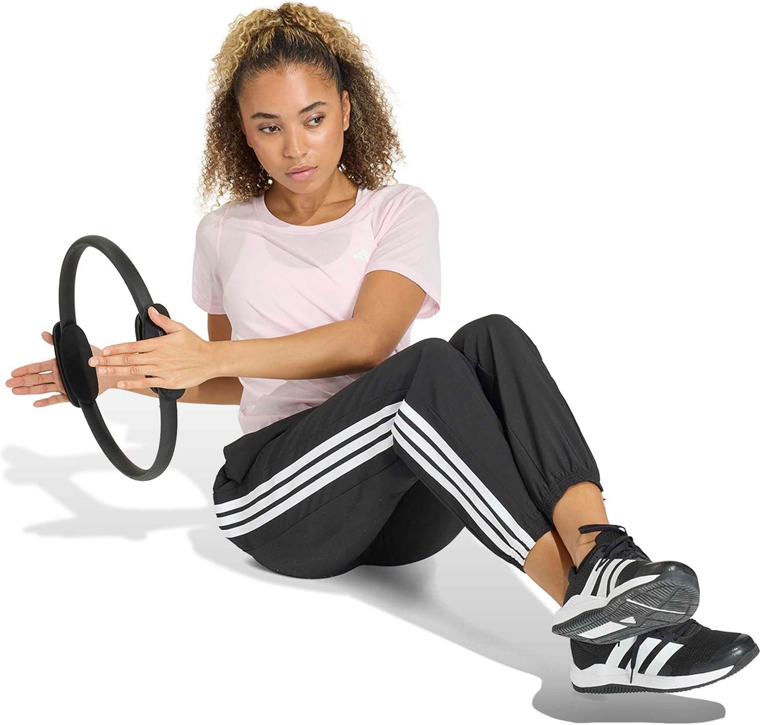 image:imageadidas Womens Workout Essentials Minimal Scoop Neck TShirtClear Pink