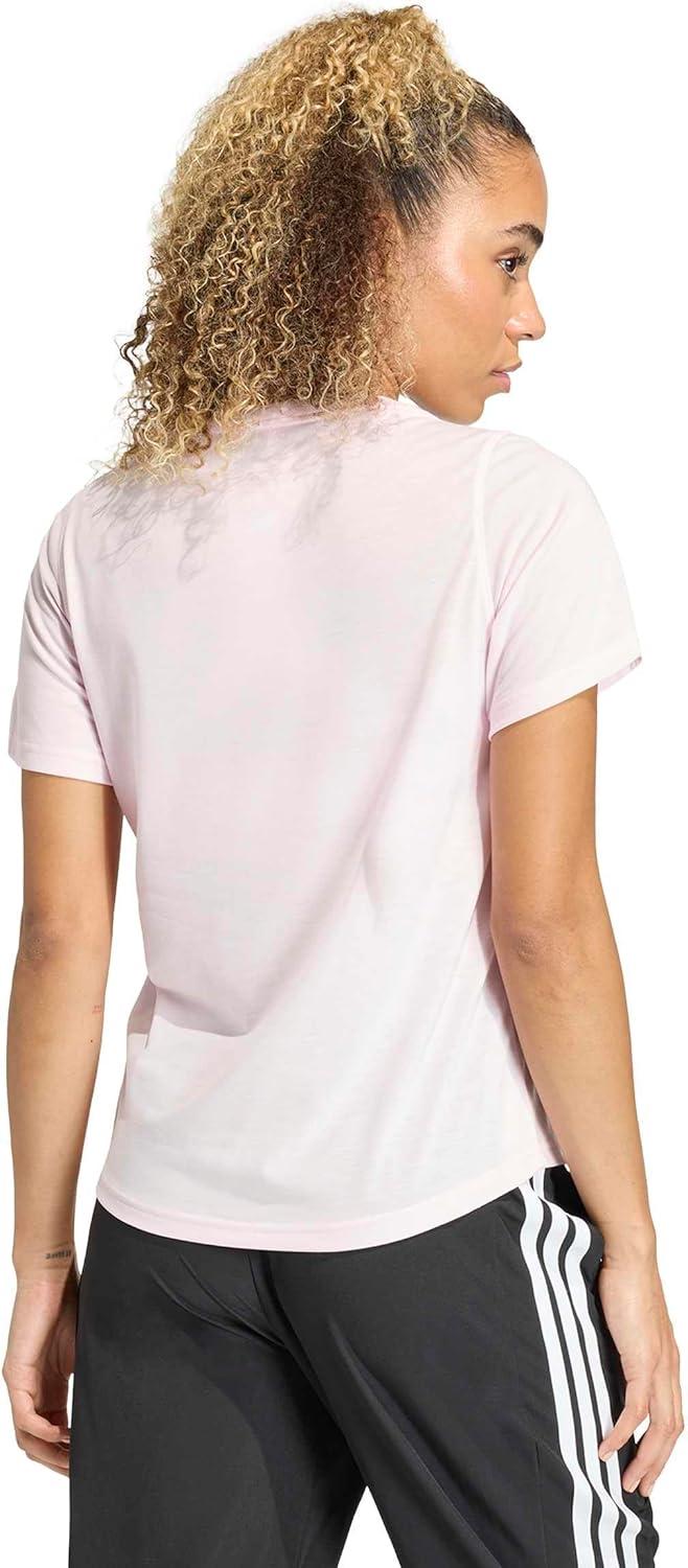 image:imageadidas Womens Workout Essentials Minimal Scoop Neck TShirtClear Pink
