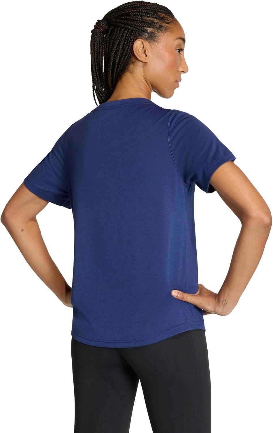 image:imageadidas Womens Workout Essentials Minimal Scoop Neck TShirtDark Blue