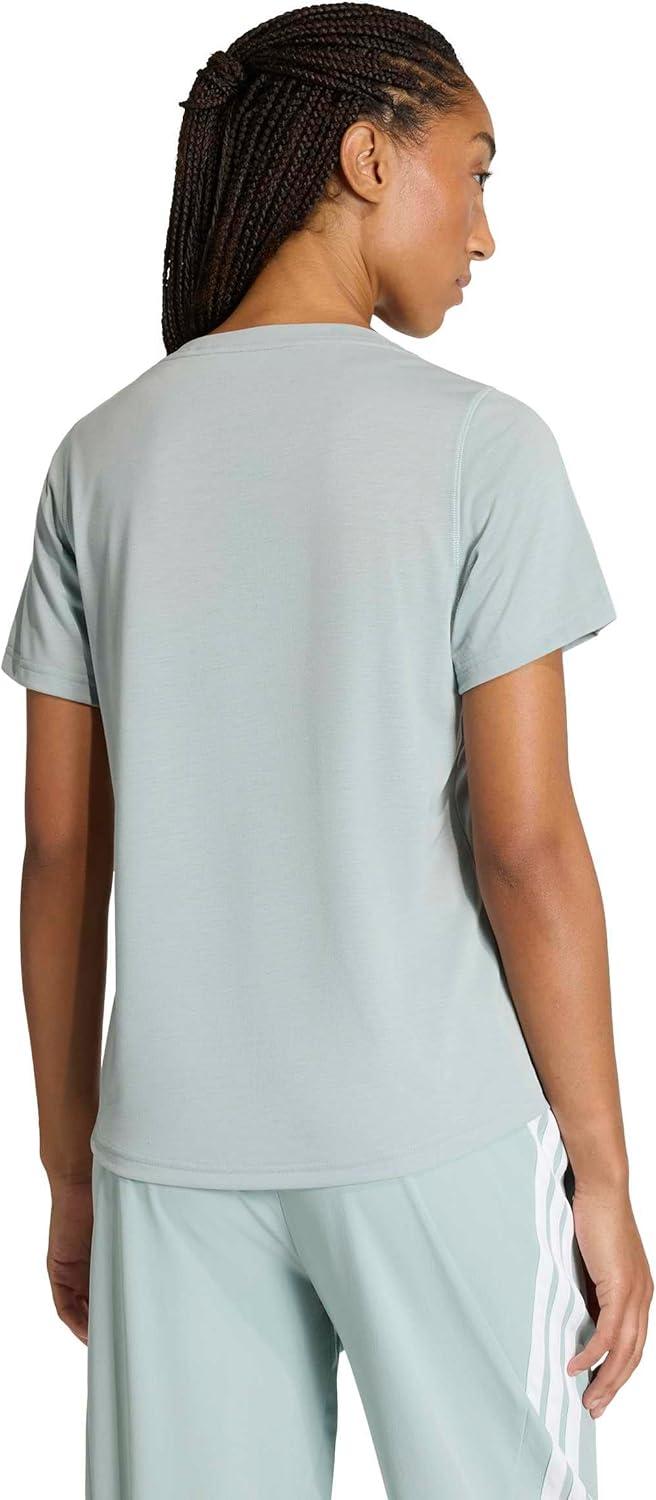 image:imageadidas Womens Workout Essentials Minimal Scoop Neck TShirtWonder Sage