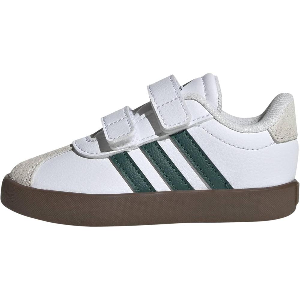 image:imageadidas Baby VL Court 30 Hook amp Loop ShoeWhiteCollegiate GreenGum