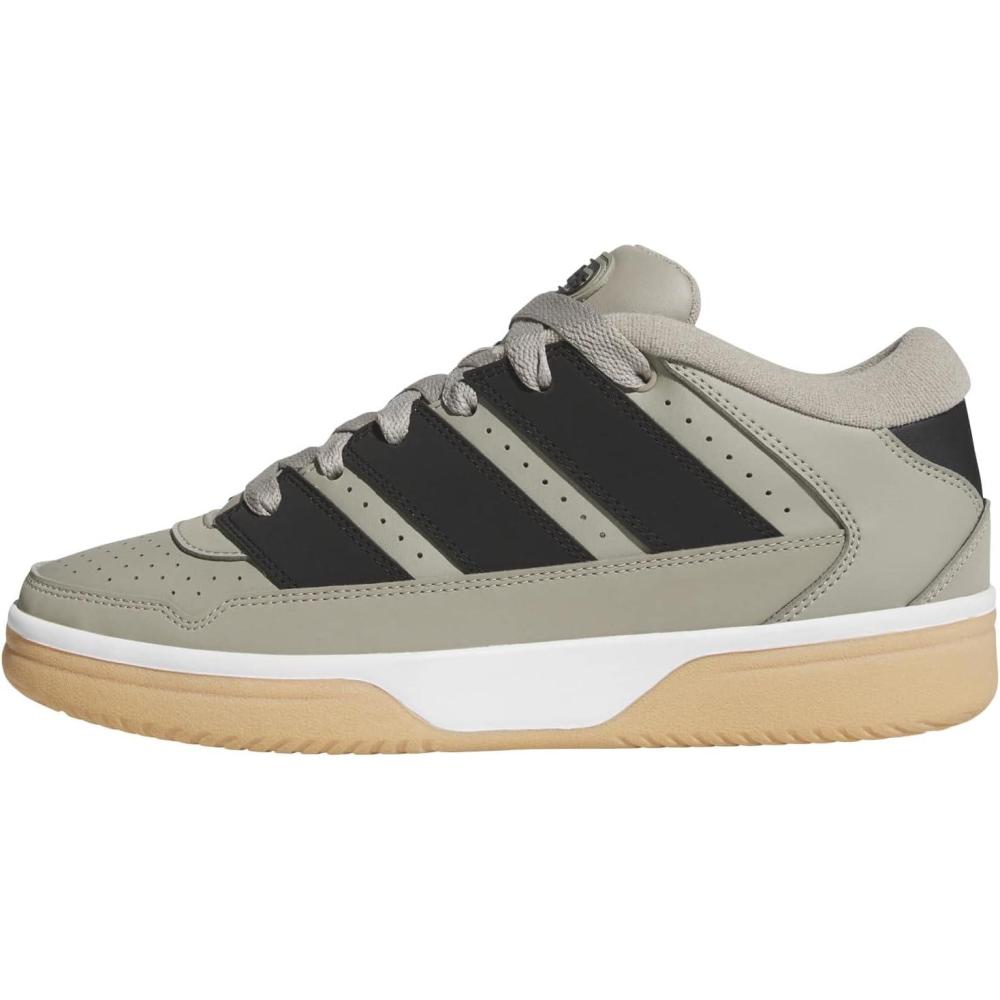 image:imageadidas Mens Break Start 2000 Lace Up Sneakers Shoes Casual BlackPutty BeigeBlackGum