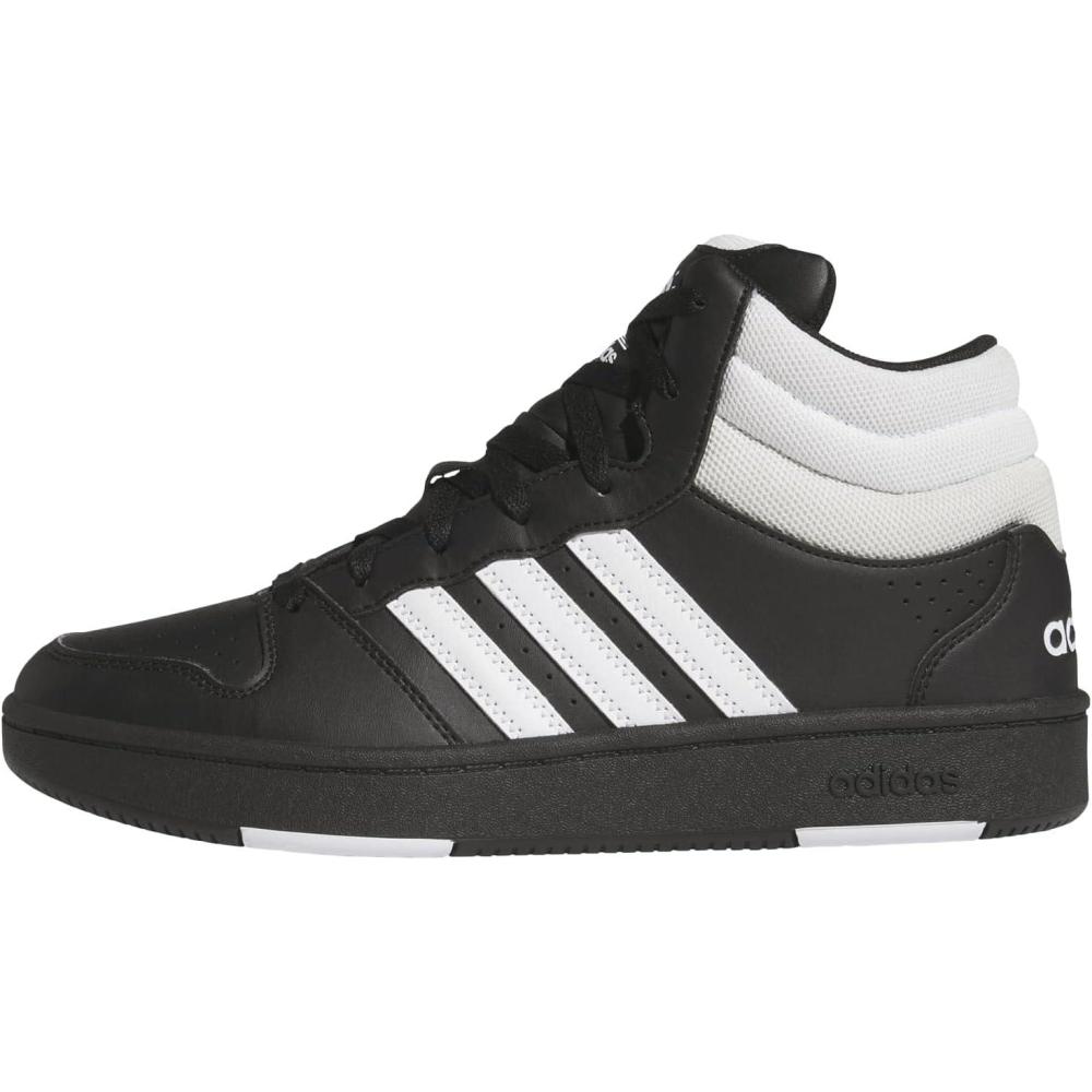 image:imageadidas Unisex Adult Hoops Classic Mid TopBlackWhiteOrbit Grey