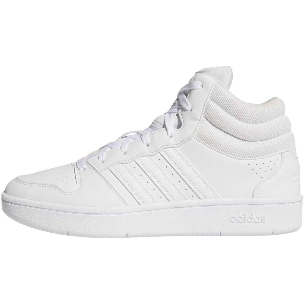 image:imageadidas Unisex Adult Hoops Classic Mid TopWhiteWhiteGrey
