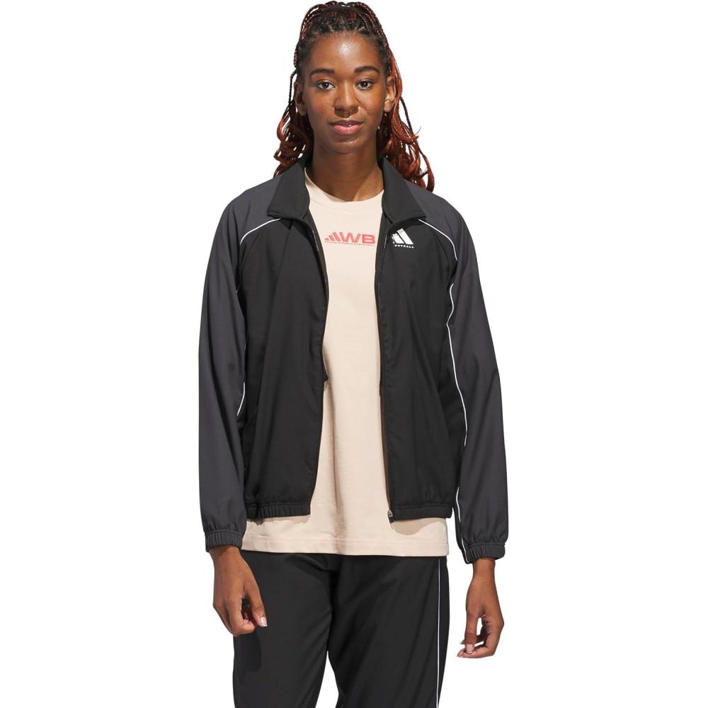 image:imageadidas Womens Crazylite Woven Basketball JacketBlackCarbon