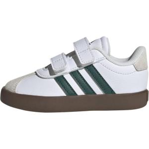 adidas Baby VL Court 3.0 Hook & Loop Shoe(White/Collegiate Green/Gum)