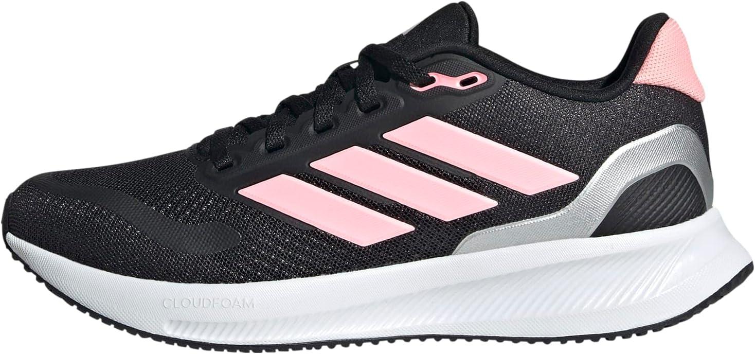 image:imageAdidas UnisexChild Run Falcon 5BlackPink SparkSilver Metallic