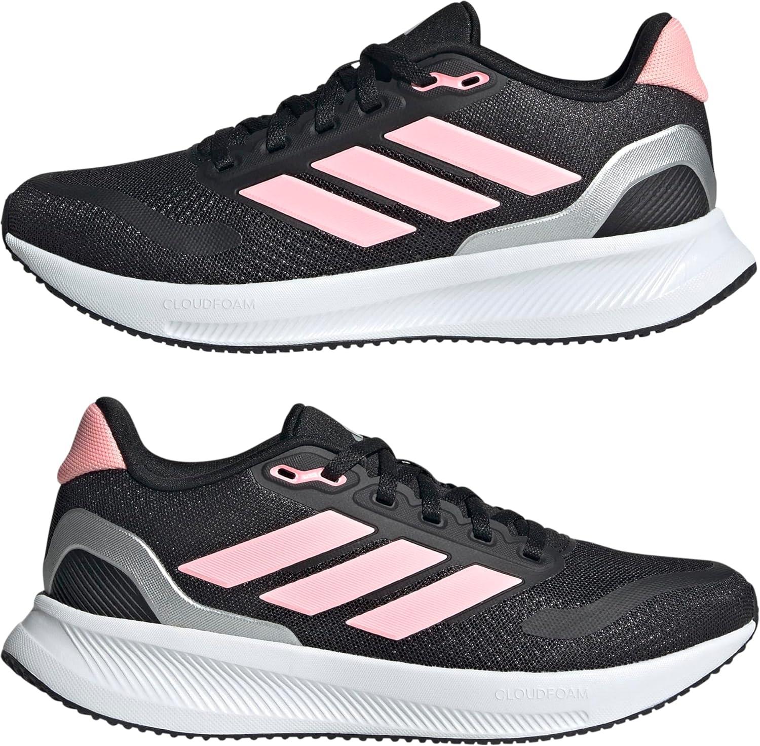 image:imageAdidas UnisexChild Run Falcon 5BlackPink SparkSilver Metallic