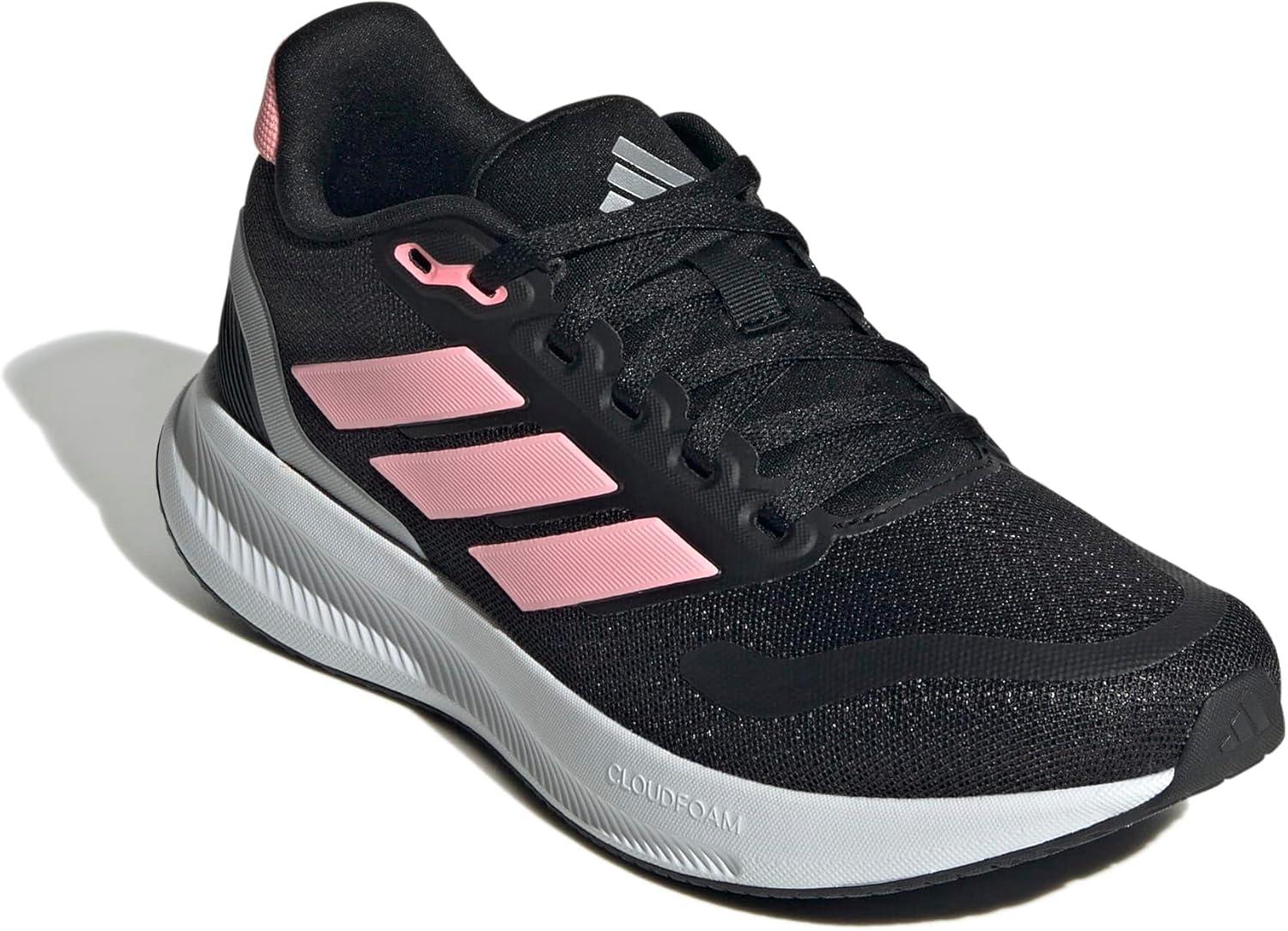 image:imageAdidas UnisexChild Run Falcon 5BlackPink SparkSilver Metallic