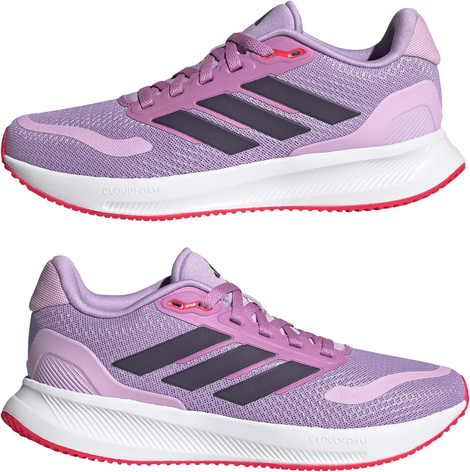image:imageAdidas UnisexChild Run Falcon 5Powder PlumAurora PlumLucid Red