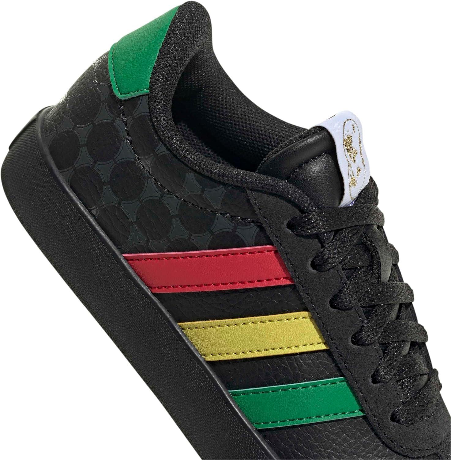 image:imageadidas Kids VL Court 30 ShoeBlackGreenPure Ruby