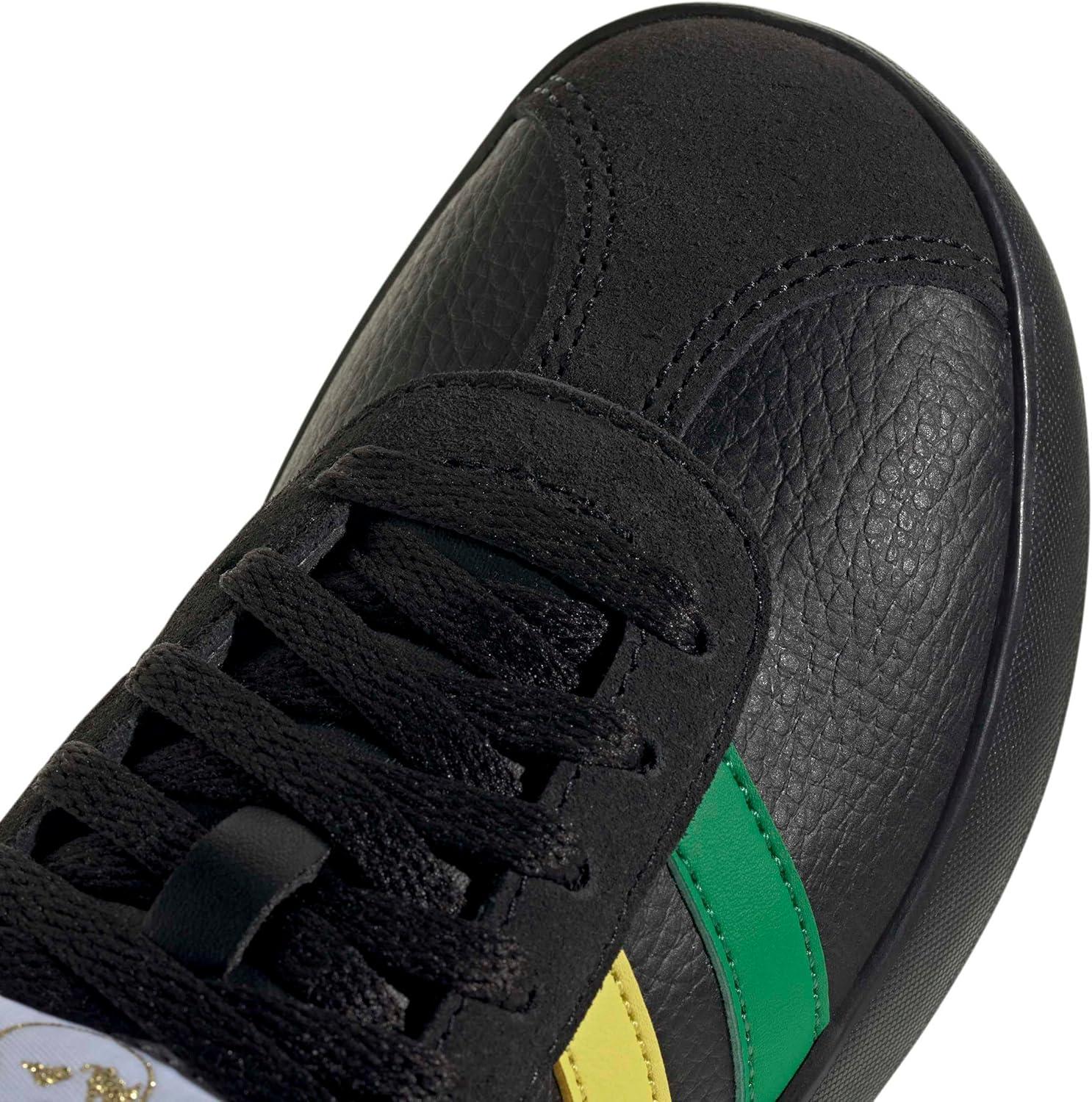 image:imageadidas Kids VL Court 30 ShoeBlackGreenPure Ruby
