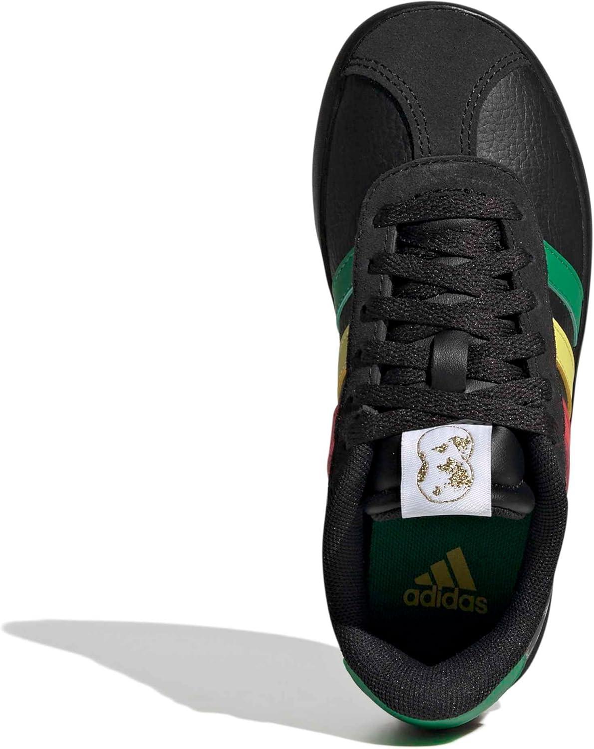 image:imageadidas Kids VL Court 30 ShoeBlackGreenPure Ruby