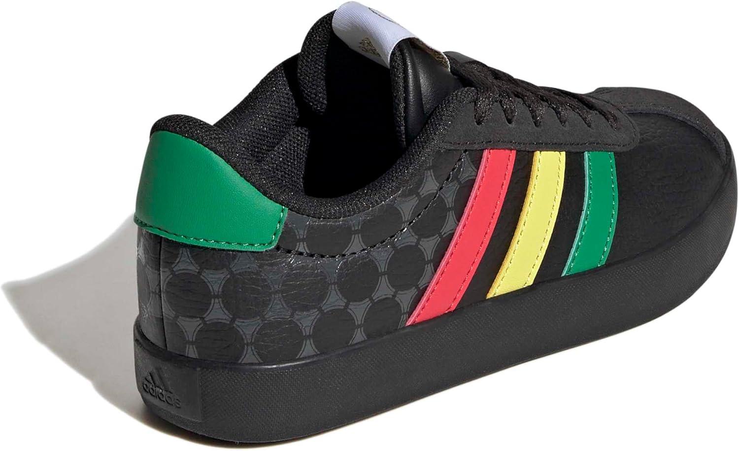 image:imageadidas Kids VL Court 30 ShoeBlackGreenPure Ruby