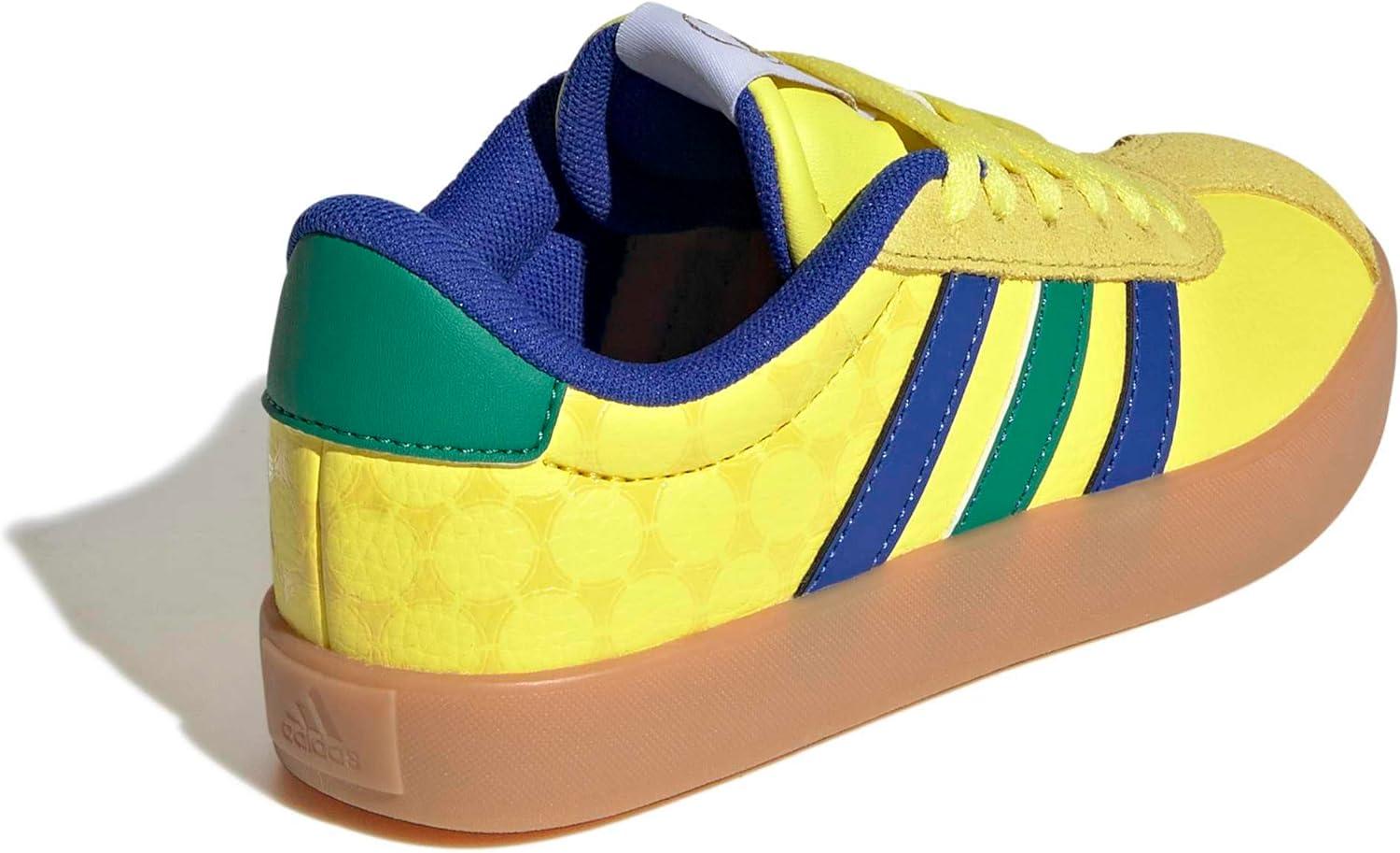image:imageadidas Kids VL Court 30 ShoeBright YellowBold BlueGreen