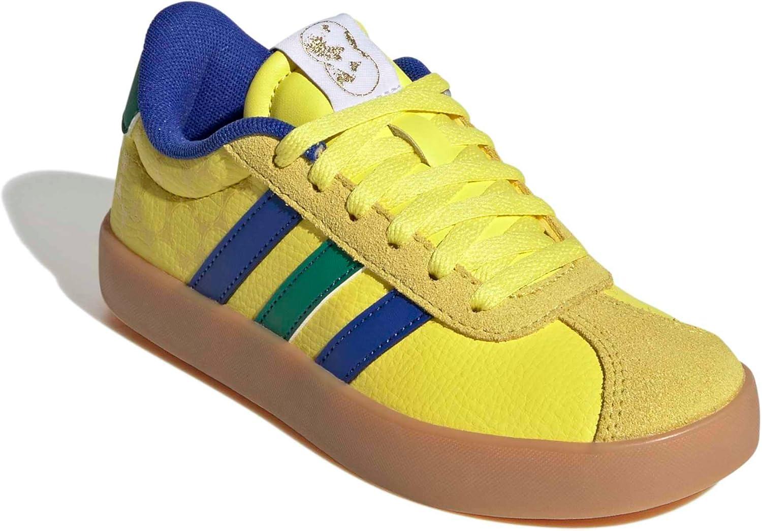 image:imageadidas Kids VL Court 30 ShoeBright YellowBold BlueGreen