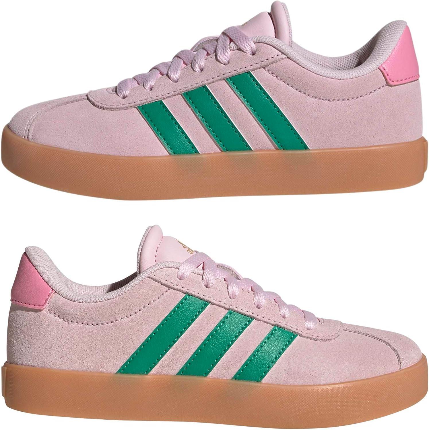image:imageadidas Kids VL Court 30 ShoeClear PinkCourt GreenGum