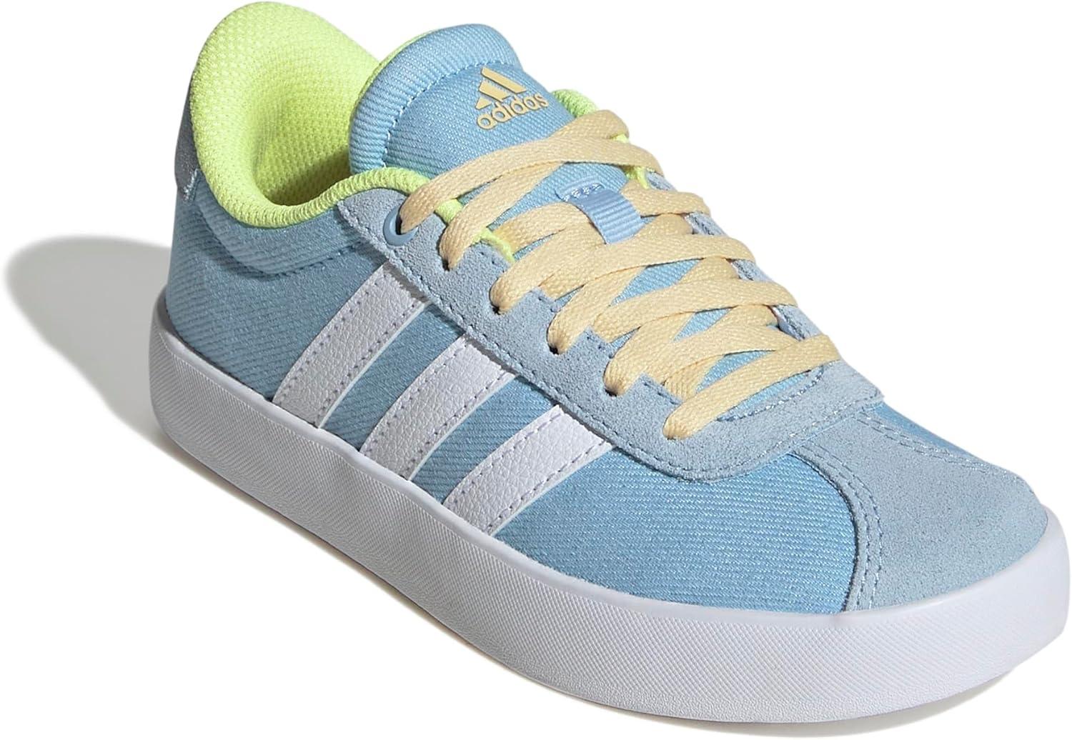 image:imageadidas Kids VL Court 30 ShoeClear SkyWhiteYellow