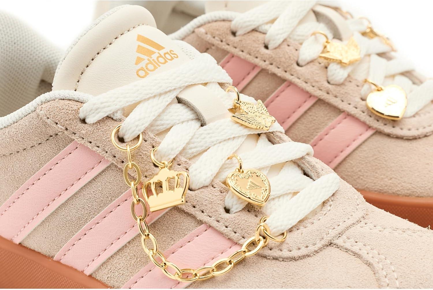 image:imageadidas Kids VL Court 30 ShoeCrystal LinenBlush PinkOff White