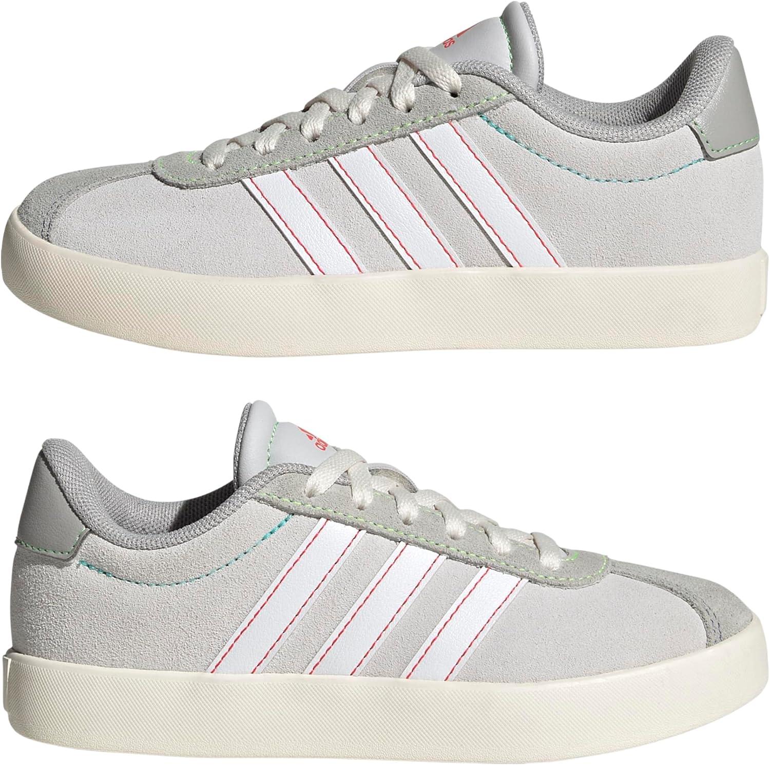 image:imageadidas Kids VL Court 30 ShoeDash GreyWhiteLime Burst
