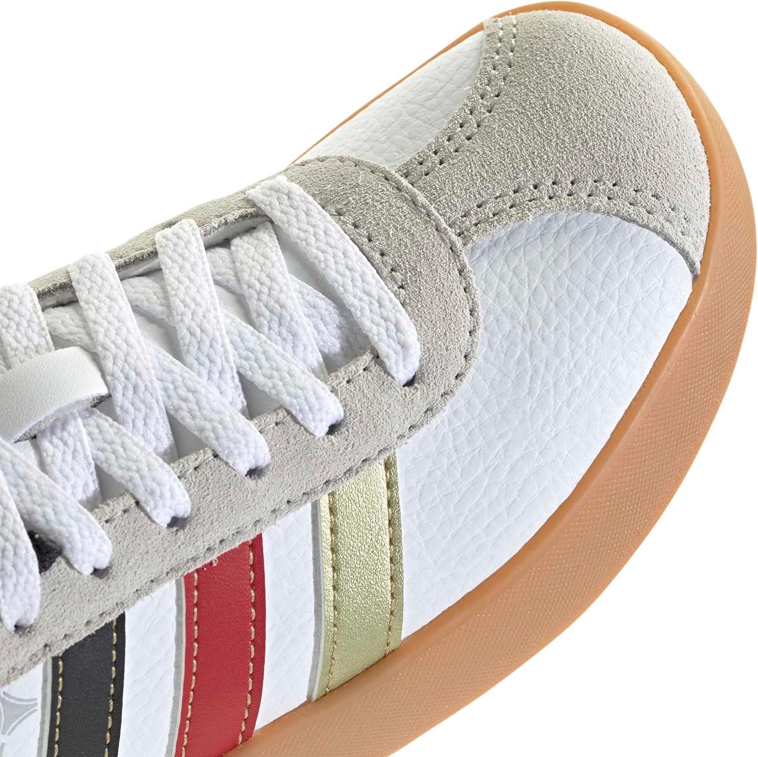 image:imageadidas Kids VL Court 30 ShoeWhiteBlackGold Metallic