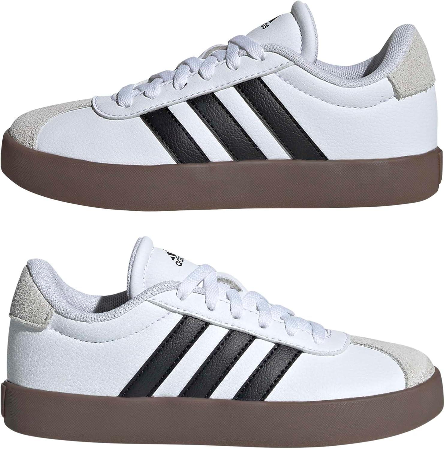 image:imageadidas Kids VL Court 30 ShoeWhiteBlackGrey