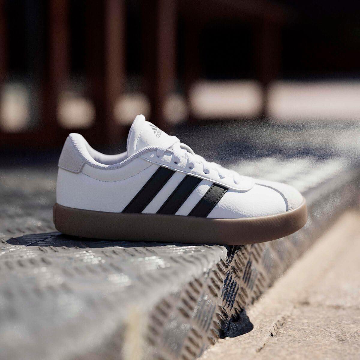image:imageadidas Kids VL Court 30 ShoeWhiteBlackGrey