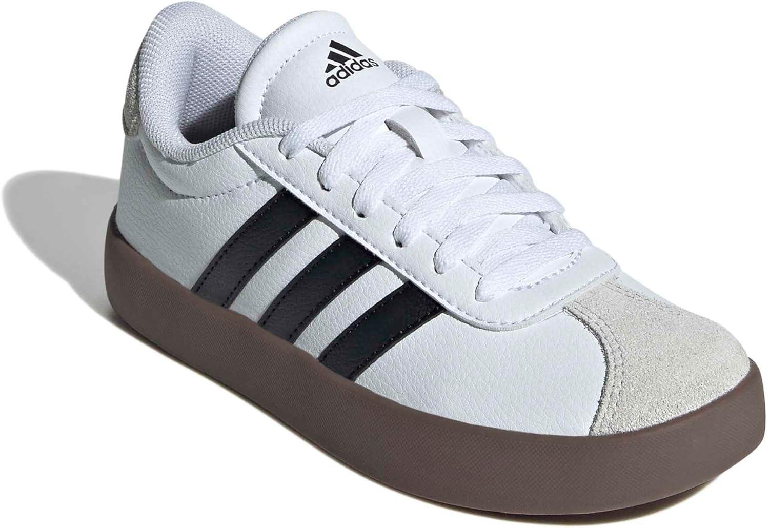 image:imageadidas Kids VL Court 30 ShoeWhiteBlackGrey