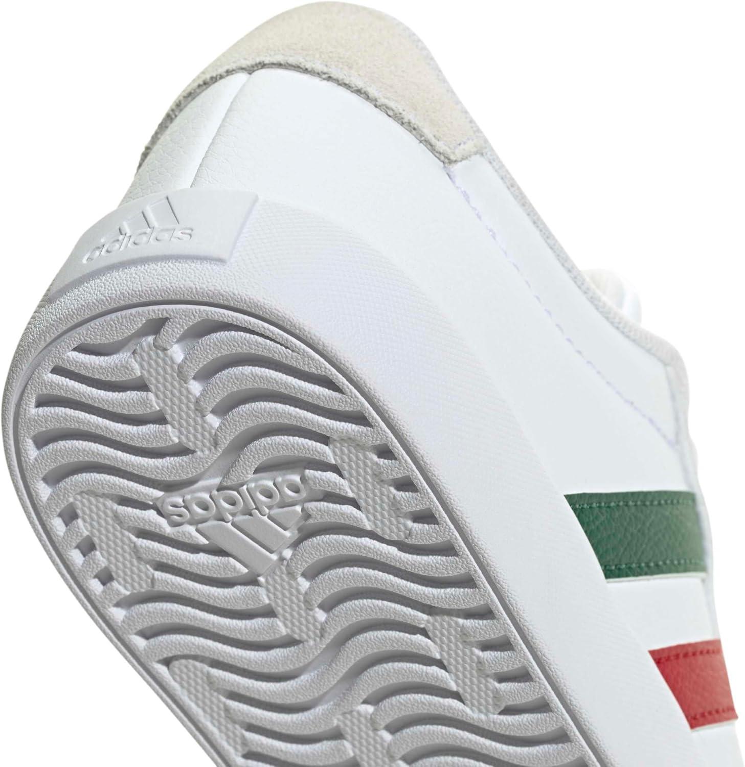 image:imageadidas Kids VL Court 30 ShoeWhiteDark GreenPower Red