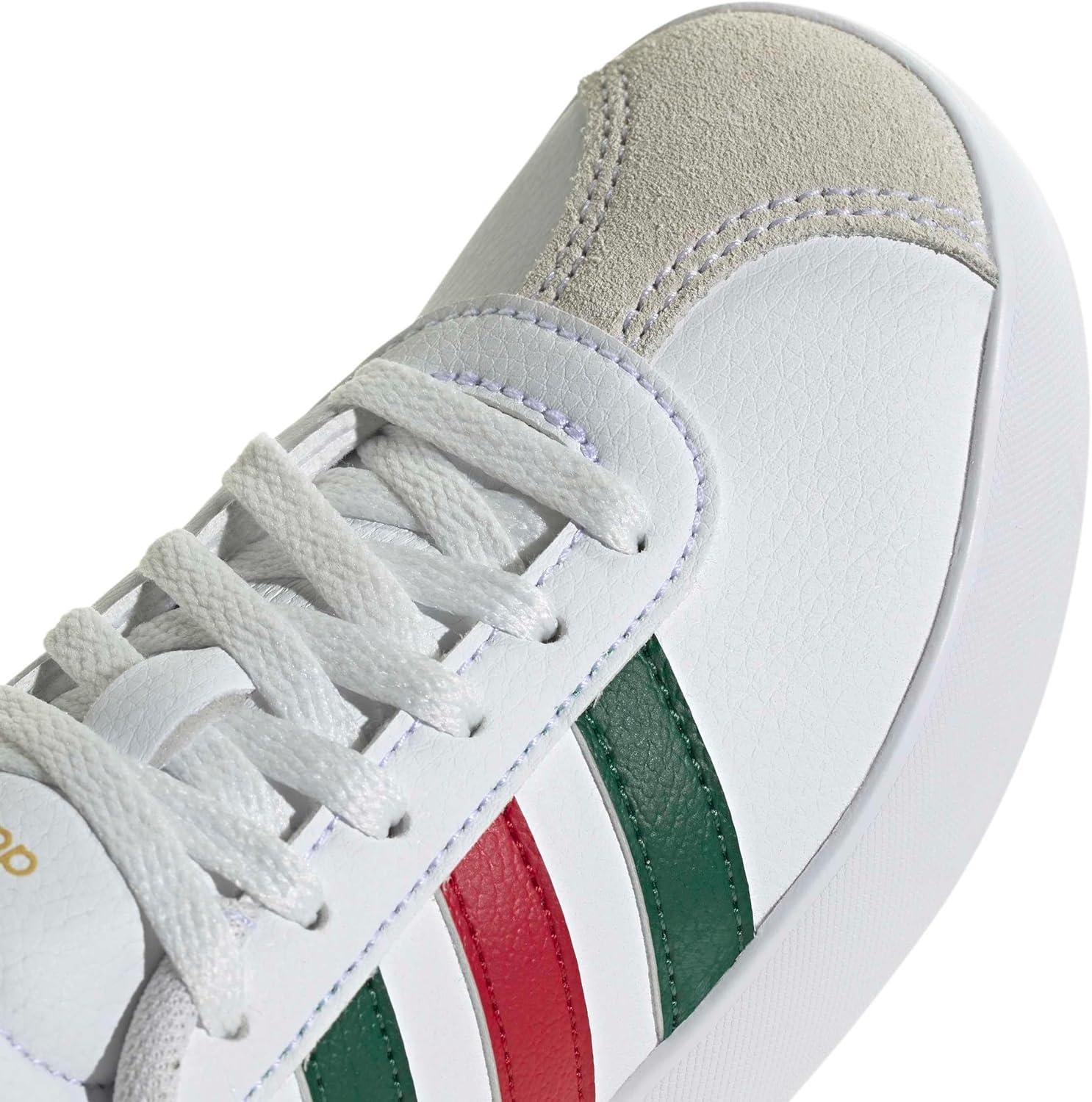 image:imageadidas Kids VL Court 30 ShoeWhiteDark GreenPower Red
