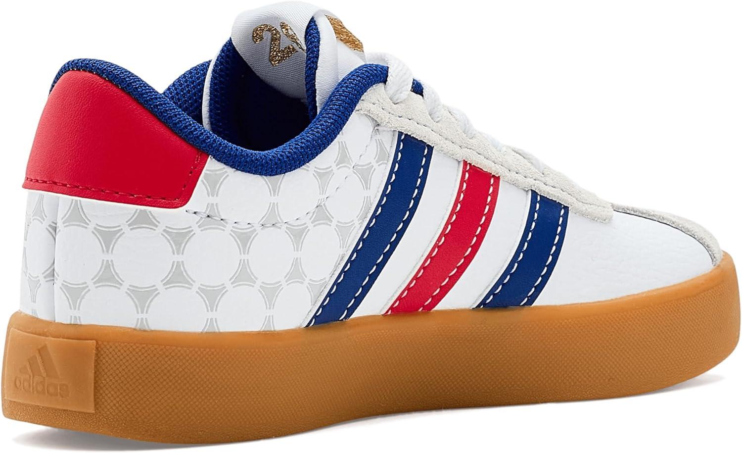 image:imageadidas Kids VL Court 30 ShoeWhitePure RubyMystery Ink