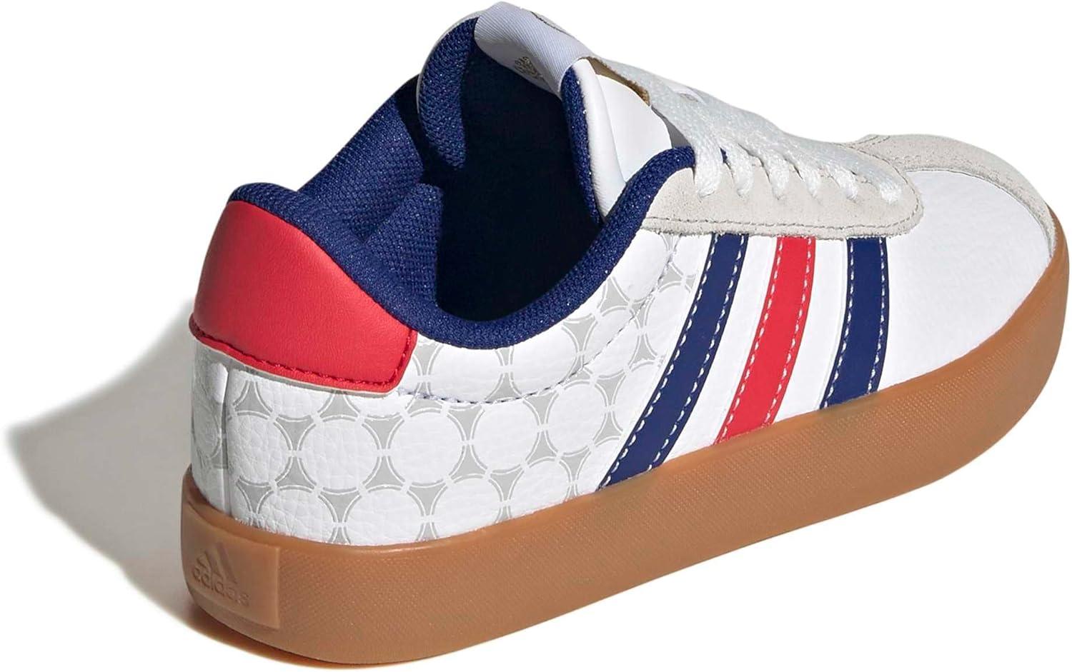 image:imageadidas Kids VL Court 30 ShoeWhitePure RubyMystery Ink