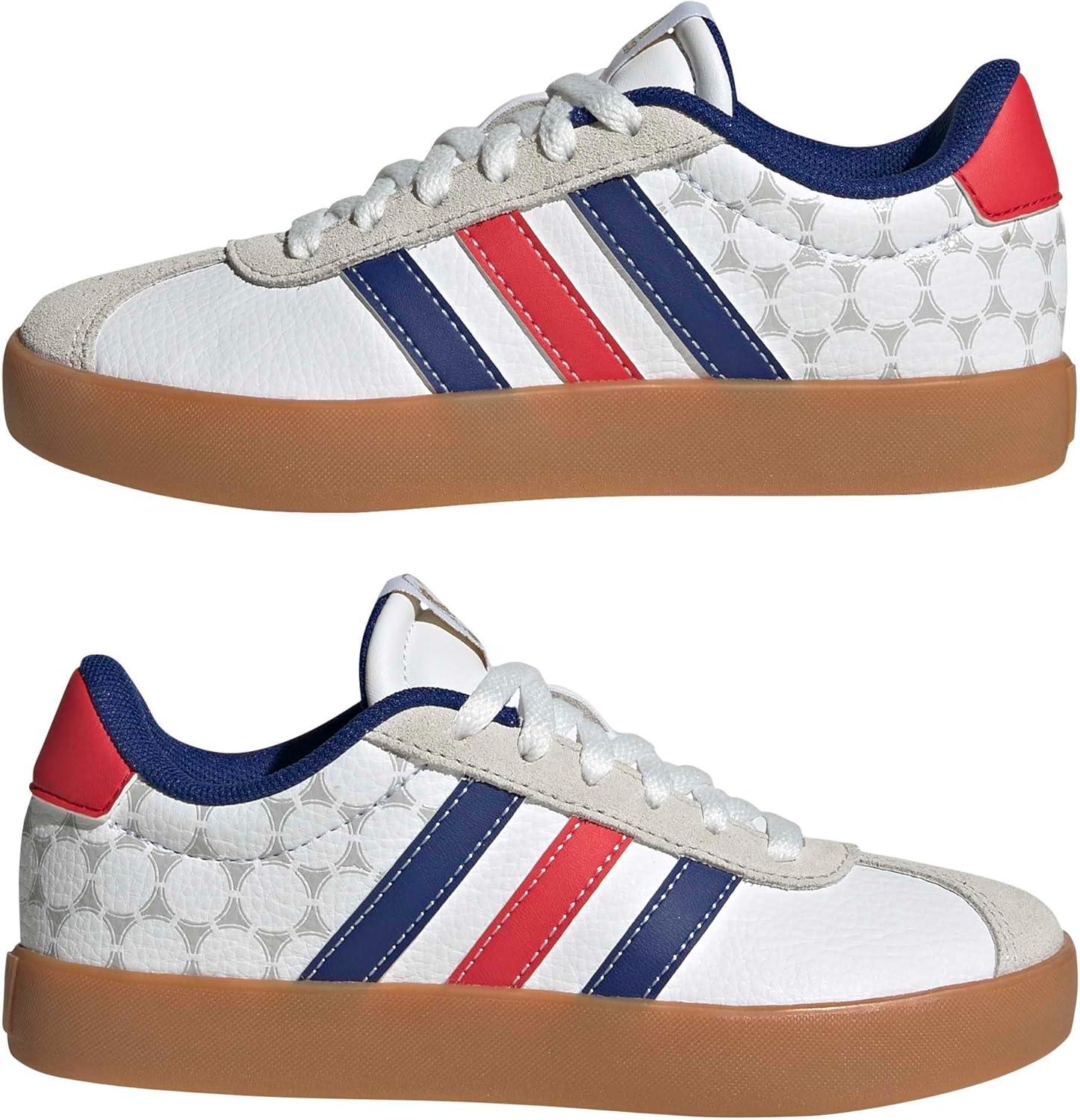 image:imageadidas Kids VL Court 30 ShoeWhitePure RubyMystery Ink
