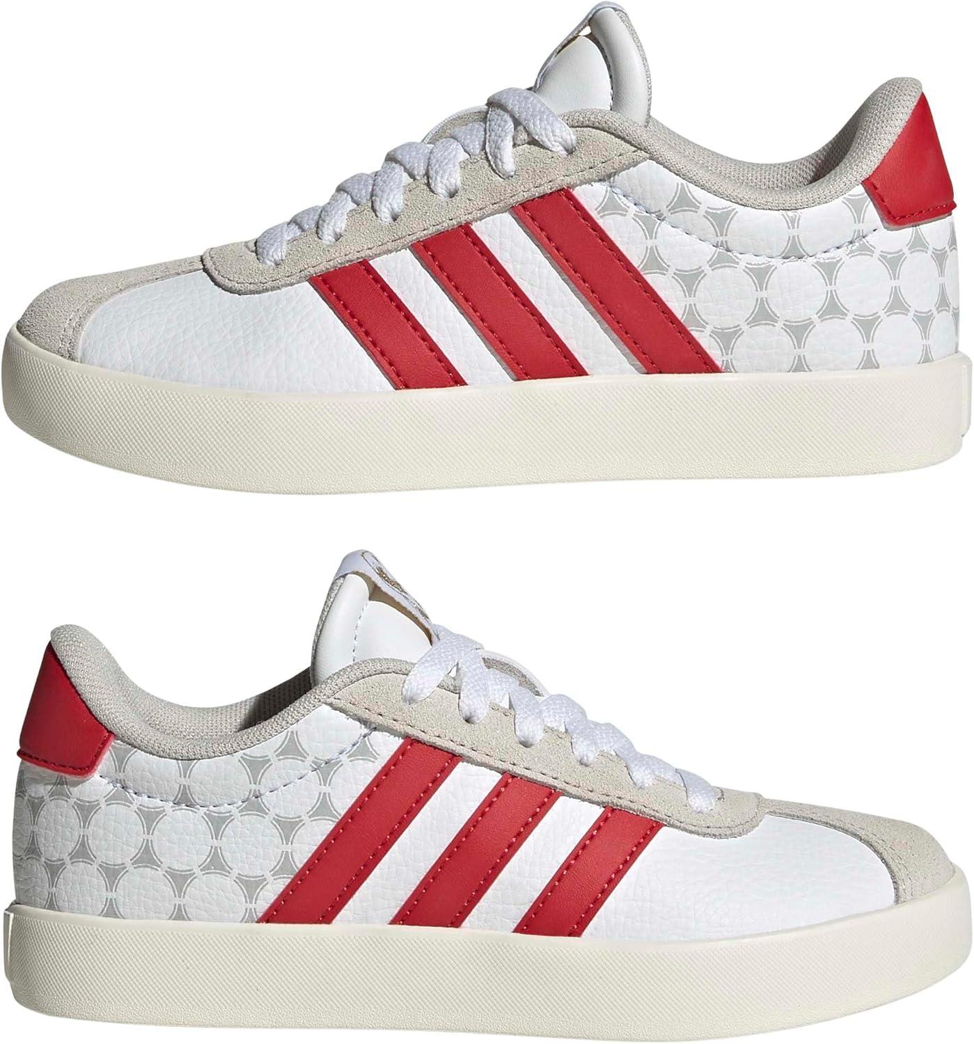 image:imageadidas Kids VL Court 30 ShoeWhiteTeam Colleg Red