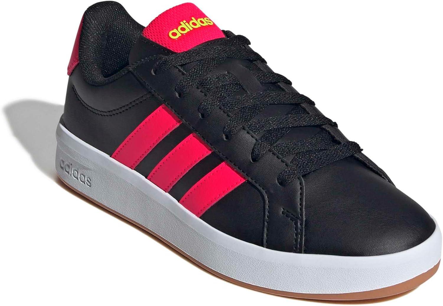 image:imageadidas UnisexChild Grand Court 30 Shoes Big KidBlackLucid RedLucid Lemon