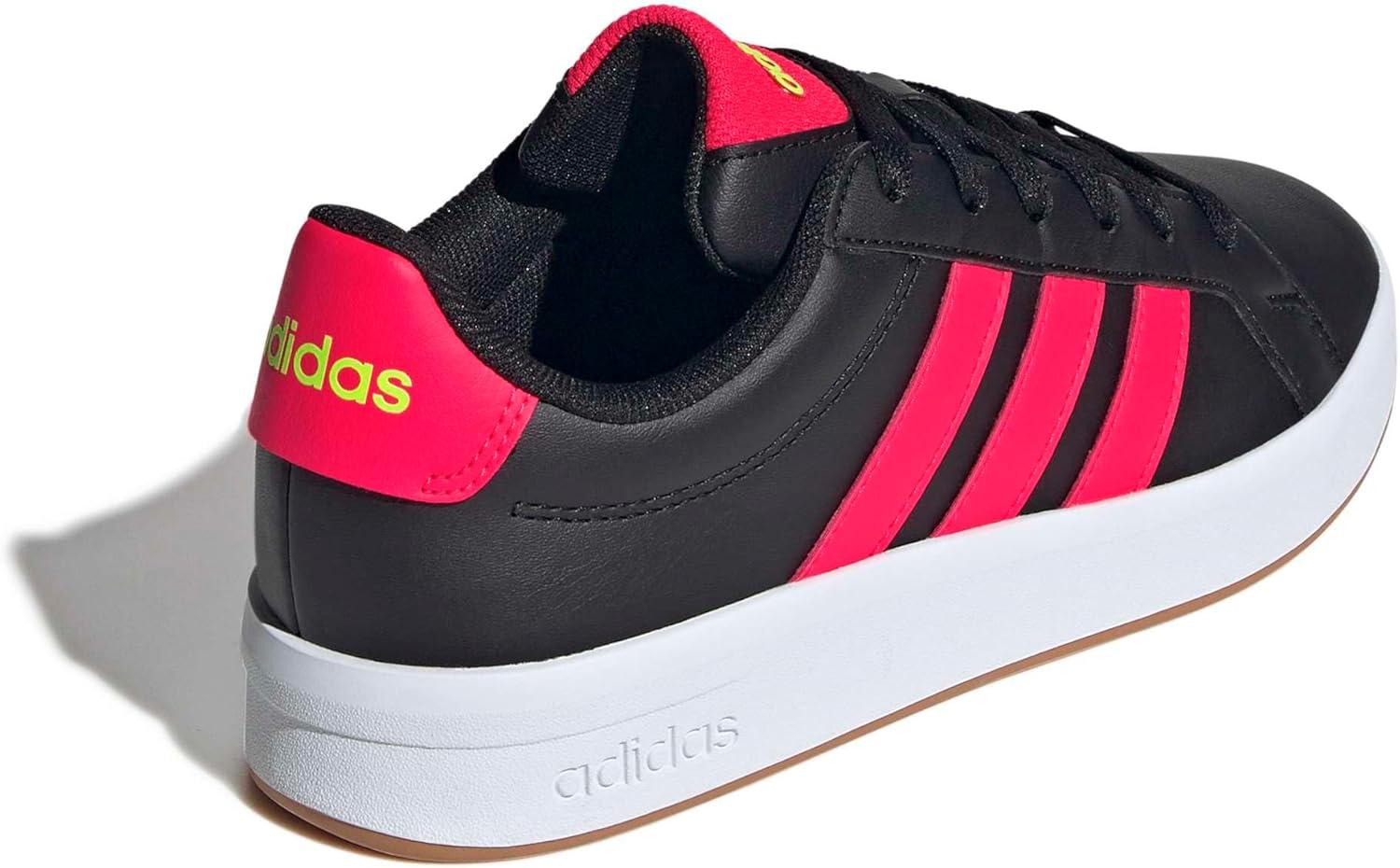 image:imageadidas UnisexChild Grand Court 30 Shoes Big KidBlackLucid RedLucid Lemon