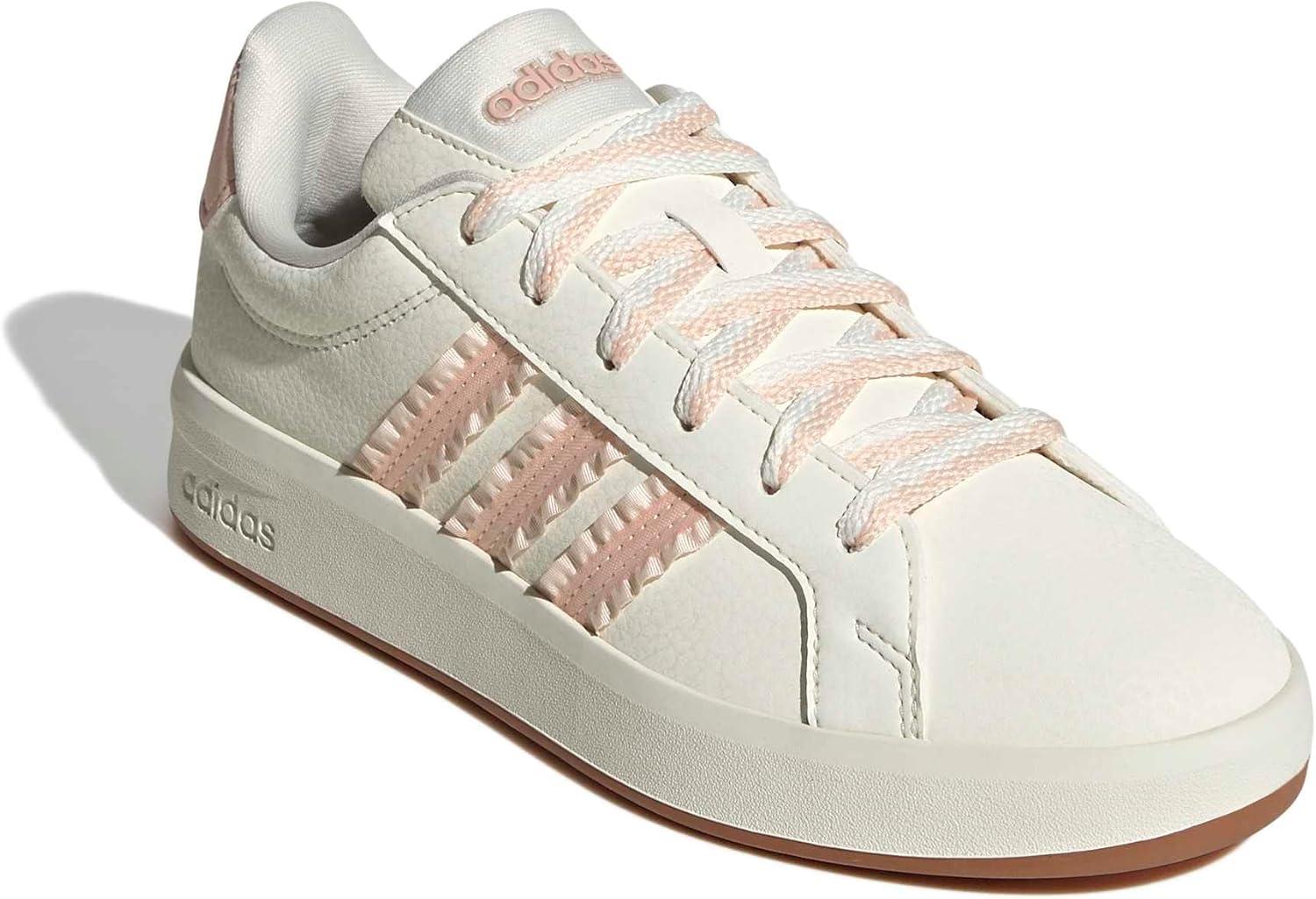 image:imageadidas UnisexChild Grand Court 30 Shoes Big KidCore WhiteBlush PinkGum